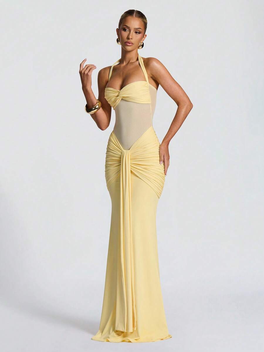 Millie Cinched Mesh Dress
