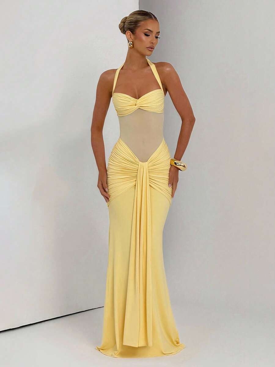 Millie Cinched Mesh Dress