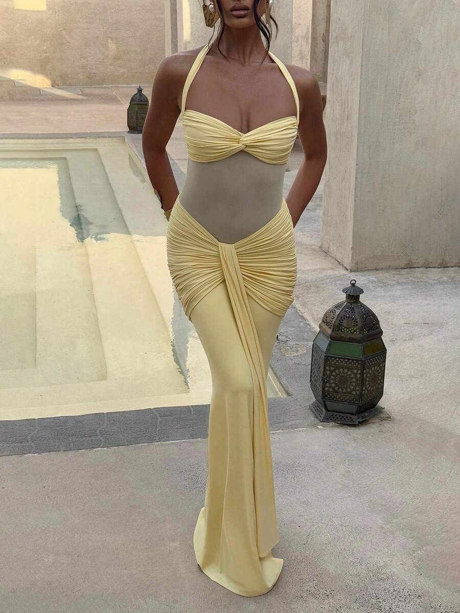 Millie Cinched Mesh Dress