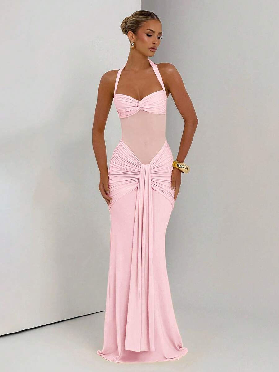 Millie Cinched Mesh Dress