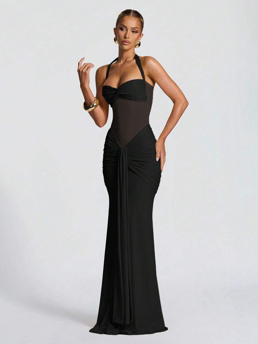 Millie Cinched Mesh Dress