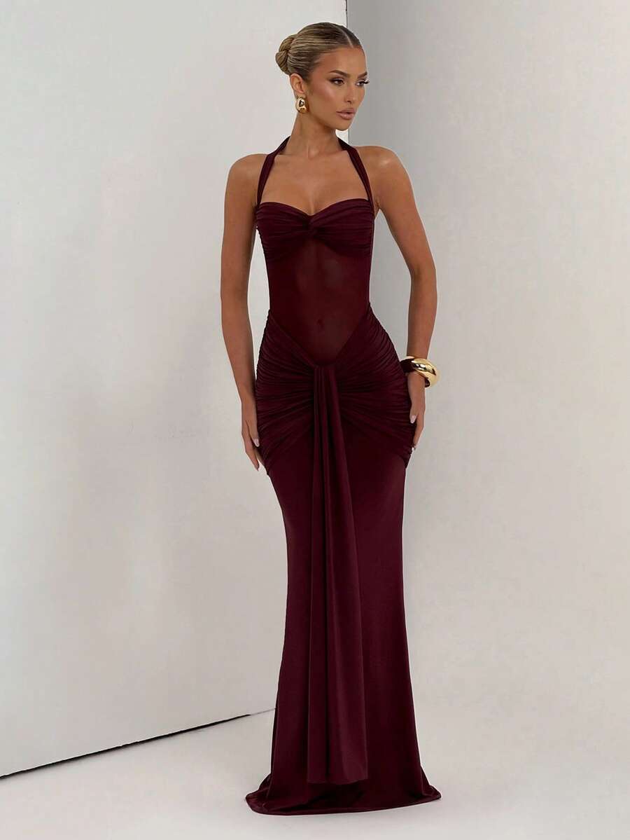 Millie Cinched Mesh Dress
