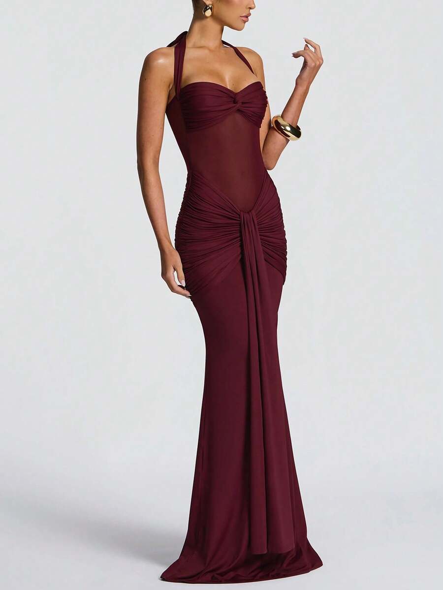 Millie Cinched Mesh Dress