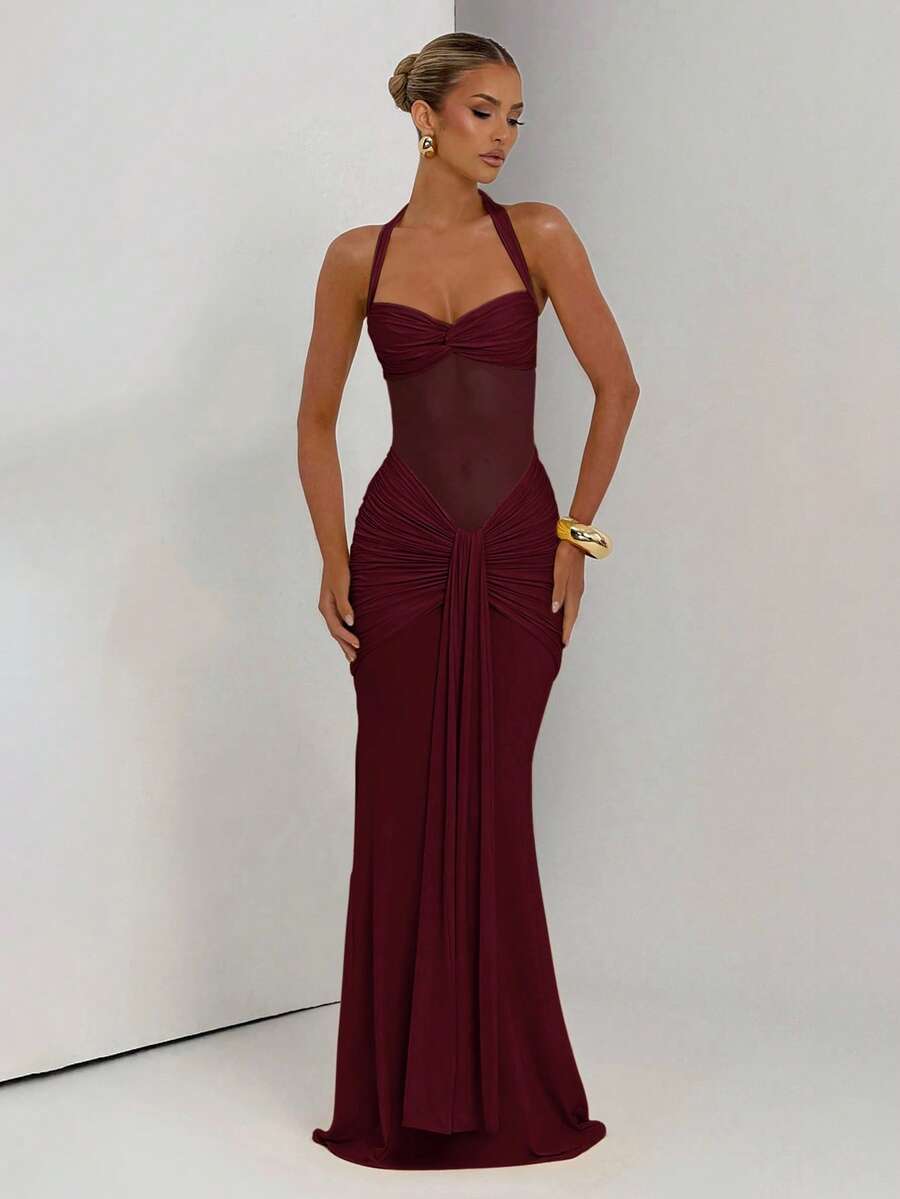 Millie Cinched Mesh Dress
