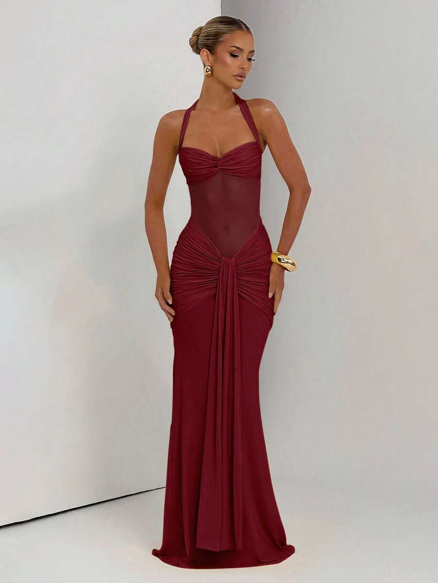 Millie Cinched Mesh Dress
